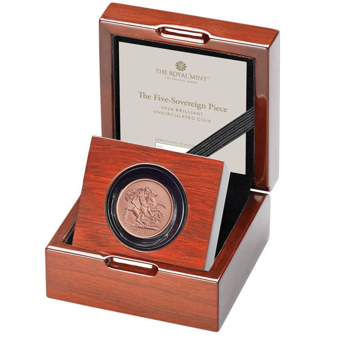 The Five Sovereign Piece 2024 Brilliant Uncirculated Coin