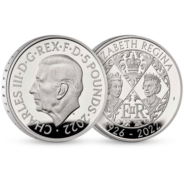 Her Majesty Queen Elizabeth II 2022 UK £5 Silver Proof Piedfort Coin 