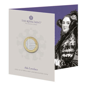 Ada Lovelace 2023 UK £2 Brilliant Uncirculated Coin