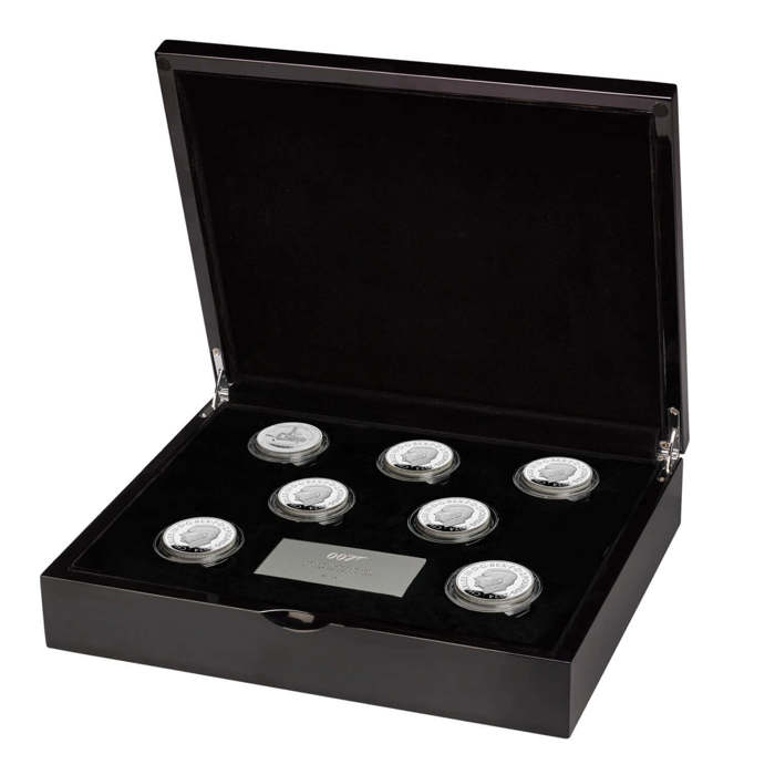 Six Decades of 007 1oz Silver Proof Collection in Case