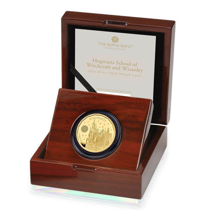 Hogwarts 2023 UK 2oz Gold Proof Coin