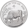The 2021 Lunar Year of the Ox commemorative £5 coin.